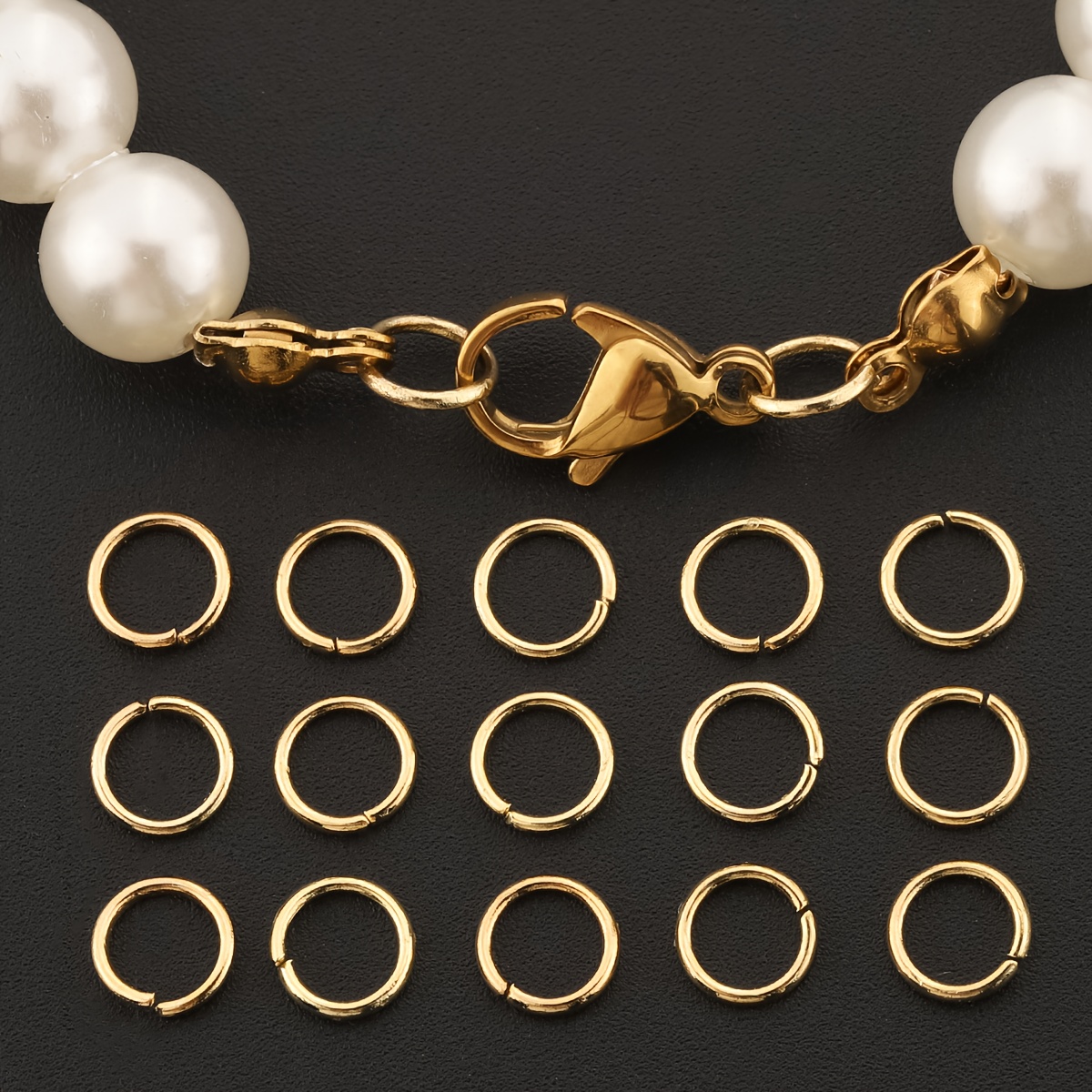 120pcs Golden Stainless Steel Jump Rings Set
